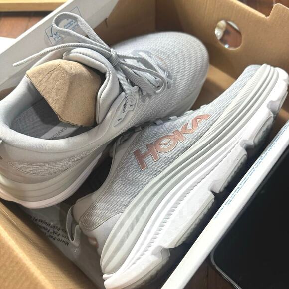 HOKA Women's Gaviota 5 Road Running Shoes in Harbor Mist/Rose Gold Size 5B NWB - Picture 10 of 12